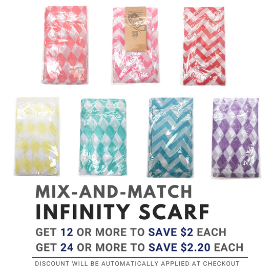 Infinity Scarf - Individual Package Various Colours One Size PP7076 PP4063