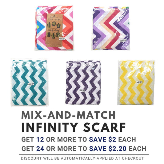 Infinity Scarf - Individual Package Various Colours One Size PP4057 PP4064