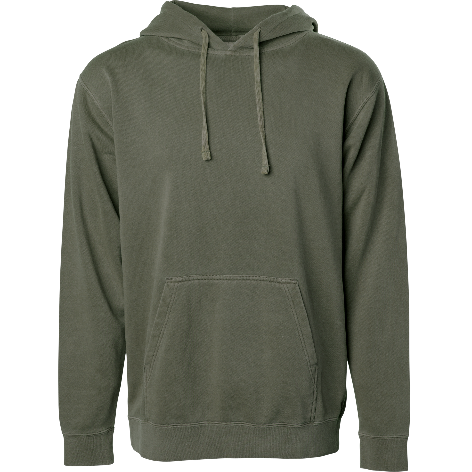 PRM4500 - Unisex Midweight Pigment Dyed Hooded Pullover - Army / XS - HOODIES