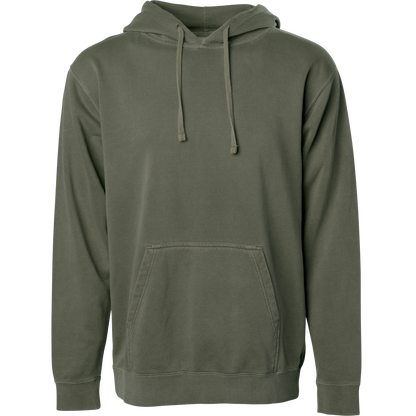 PRM4500 - Unisex Midweight Pigment Dyed Hooded Pullover - Army / XS - HOODIES