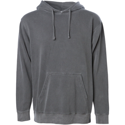 PRM4500 - Unisex Midweight Pigment Dyed Hooded Pullover - Black / XS - HOODIES