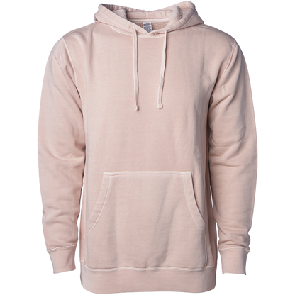 PRM4500 - Unisex Midweight Pigment Dyed Hooded Pullover - Dusty Pink / XS - HOODIES