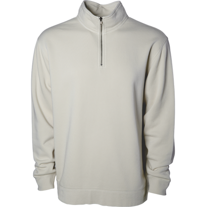 PRM4600QZ - Midweight Pigment Dye Quarter Zip - Ivory / XS - ZIPS