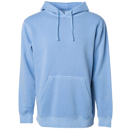 PRM4500 - Unisex Midweight Pigment Dyed Hooded Pullover - Light Blue / XS - HOODIES