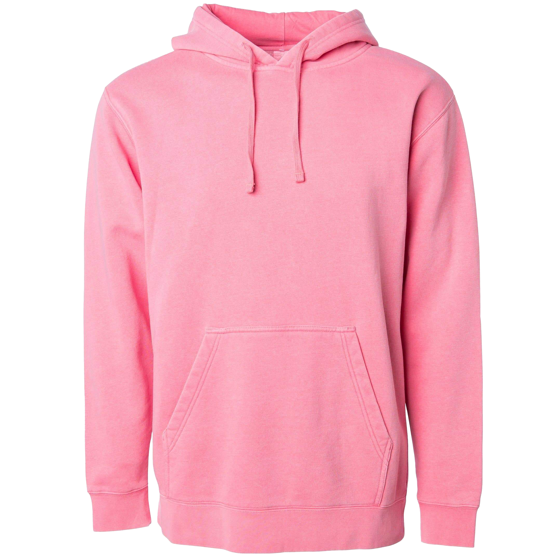 PRM4500 - Unisex Midweight Pigment Dyed Hooded Pullovers - Pink / XS - HOODIES