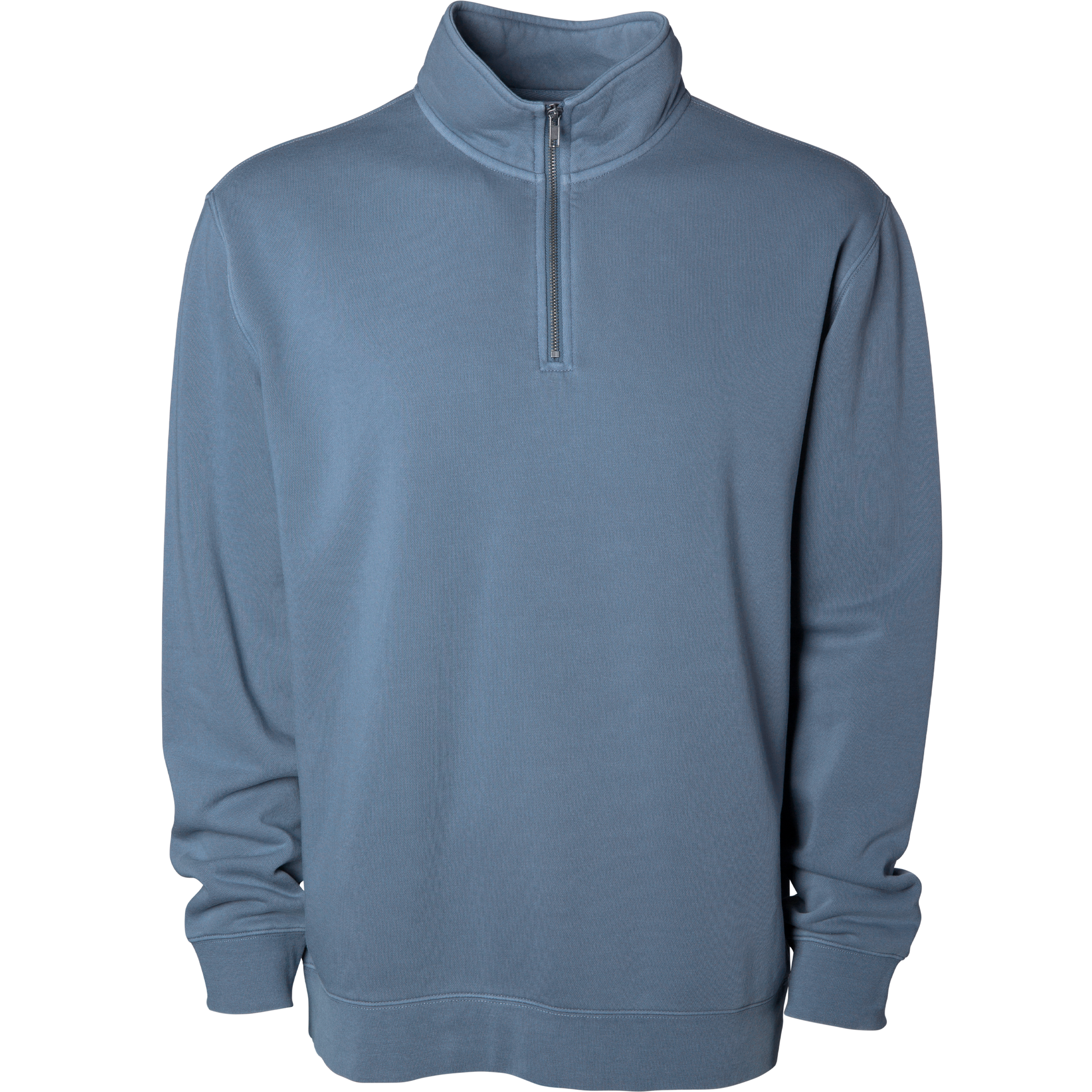 PRM4600QZ - Midweight Pigment Dye Quarter Zip - Slate Blue / XS - ZIPS