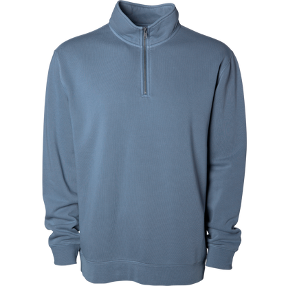 PRM4600QZ - Midweight Pigment Dye Quarter Zip - Slate Blue / XS - ZIPS