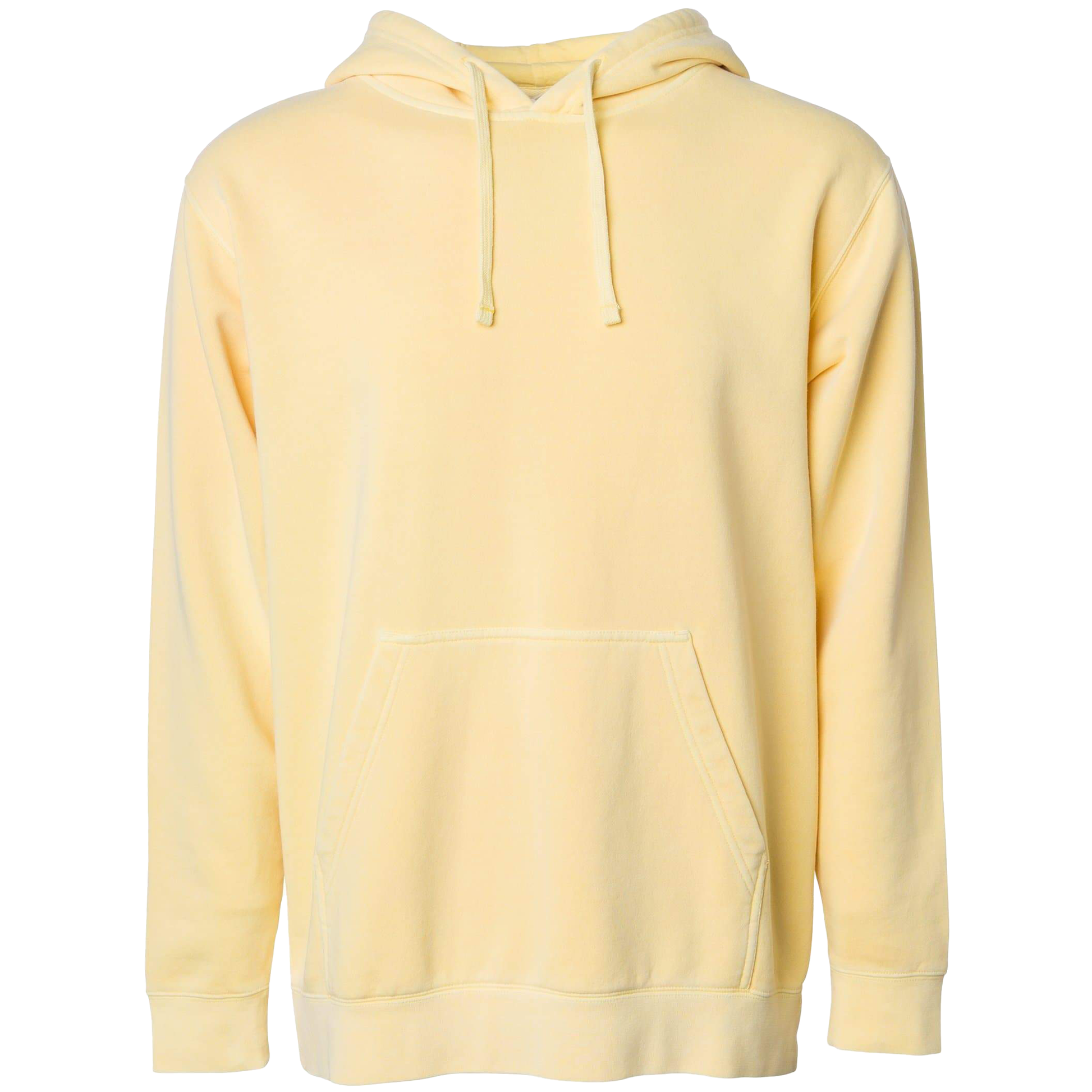 PRM4500 - Unisex Midweight Pigment Dyed Hooded Pullovers - Yellow / XS - HOODIES
