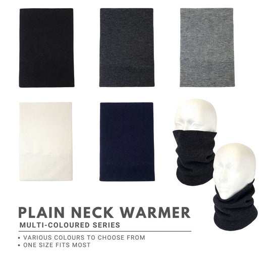 Plain Neck Warmer - Classic Knit Scarf