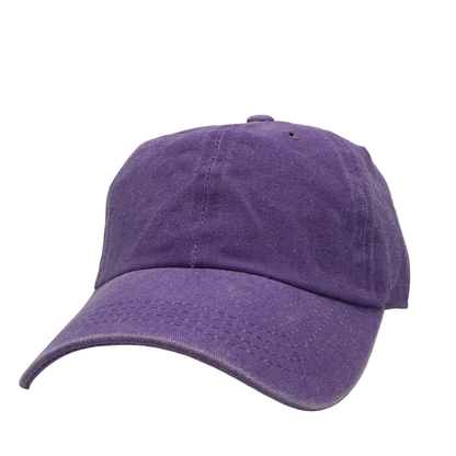 AS-1100 - Cotton Twill Premium Pigment Dyed Cap - Purple / One Size - CAPS