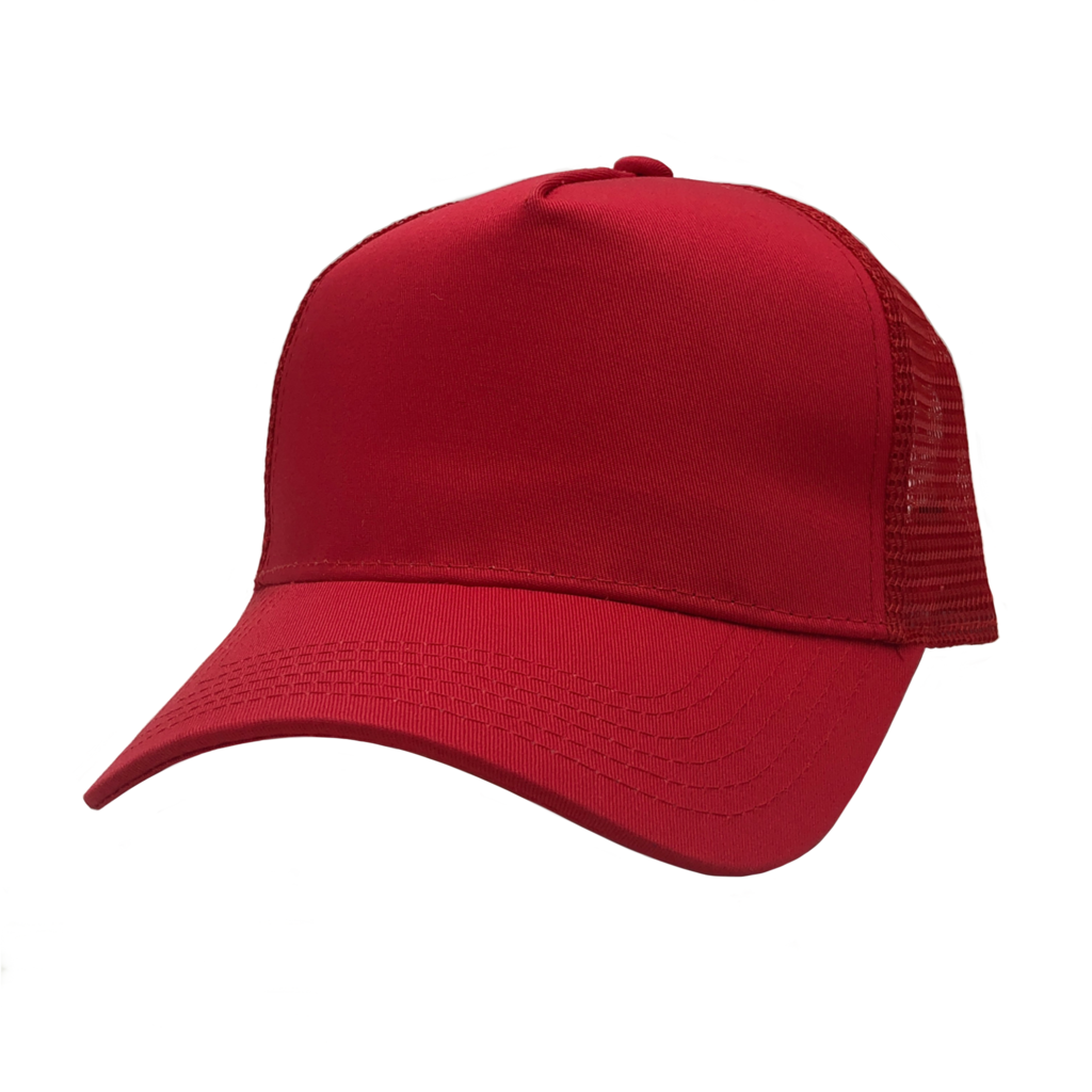 GN-1051-5PM - Pro Style Trucker Mesh Cap - Red / One Size - CAPS