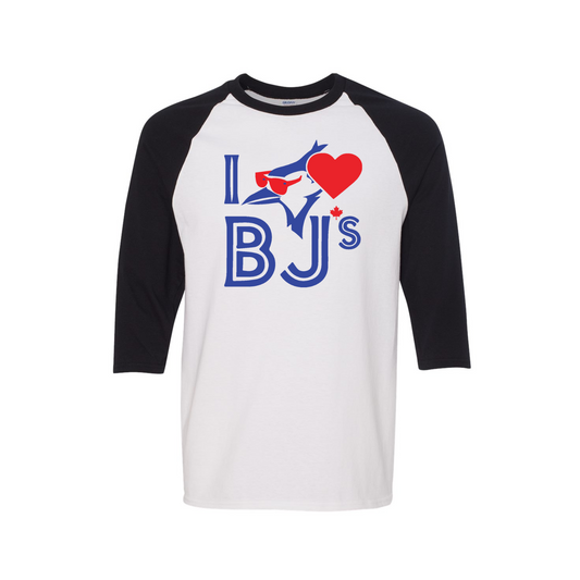 I Love BJs Raglan Three-Quarter Sleeve T-Shirt