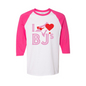 I Love BJs Raglan Three-Quarter Sleeve T-Shirt