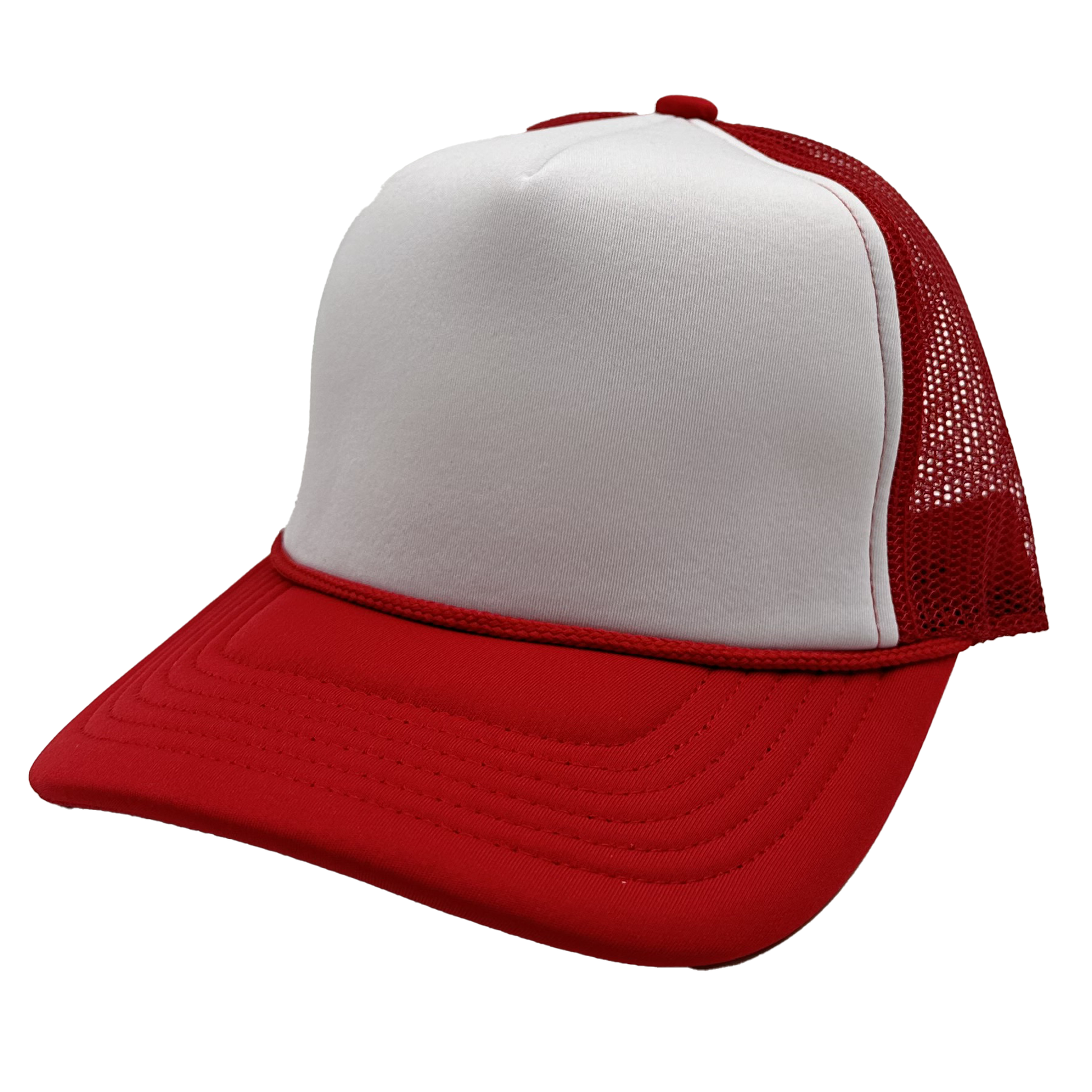 GNV-1222FT - Foam Trucker Cap - Red White / One Size - CAPS