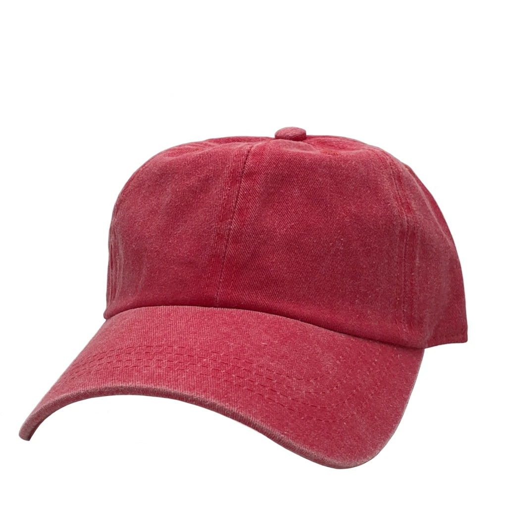 AS-1100 - Cotton Twill Premium Pigment Dyed Cap - Red / One Size - CAPS