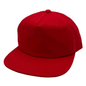 GNV-1040SB - 5 Panels Mid Profile Flat Bill - Red / One Size - CAPS