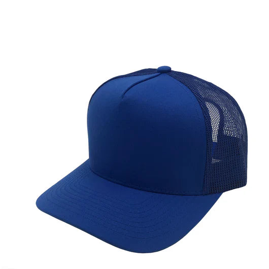 GNV-008M - Premium Pro Style Mesh Trucker Cap - Royal / One Size - CAPS