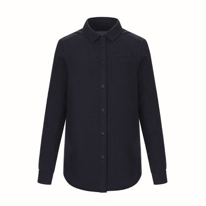 S04501 - Chalet - Ladies Brushed Flannel Shirt - Navy Heather / XS / shirt