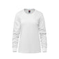 S05616 - Breeze - Ladies RING SPUN Combed Cotton Long Sleeve Crewneck T-Shirt - White / XS