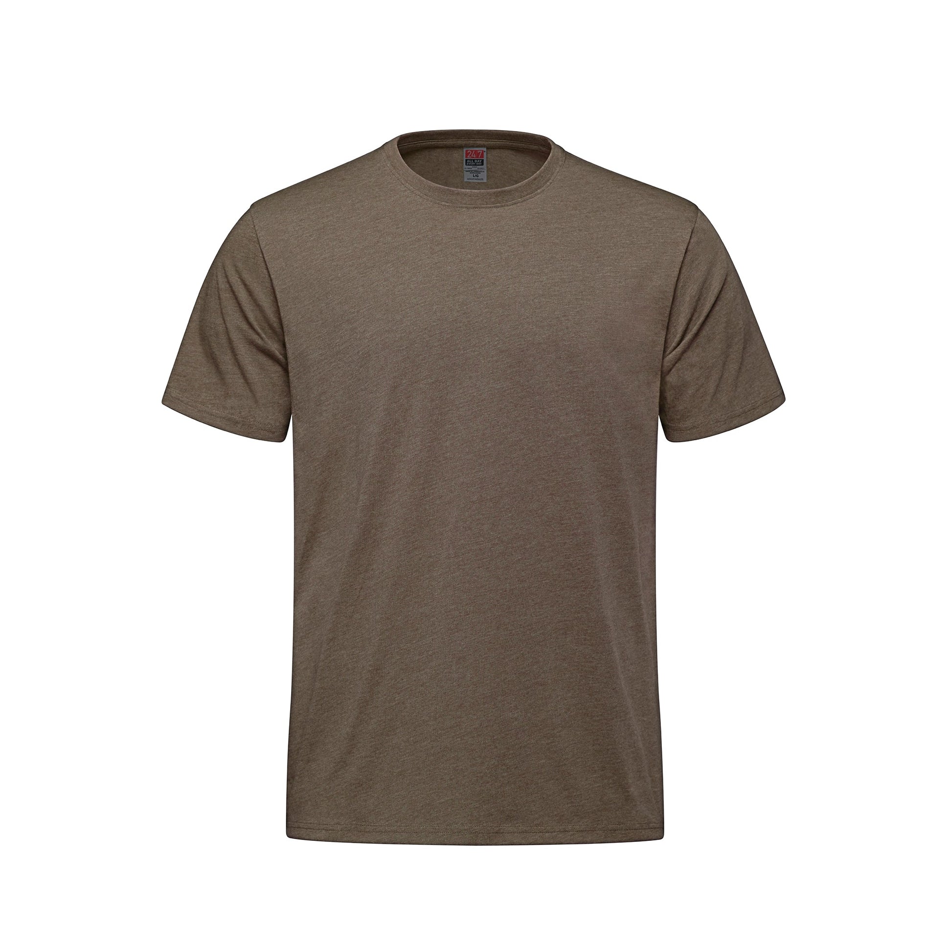 S5650Y - Sprint - Youth 50/50 Cotton/Polyester Crewneck T-Shirt - Brown Heather / XS