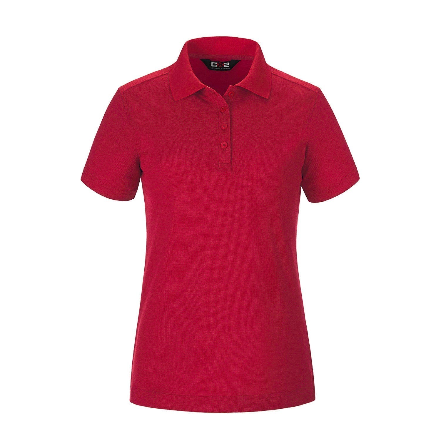 S05736 - Ace - Ladies Pique Mesh Polo - Red / XS / Polos