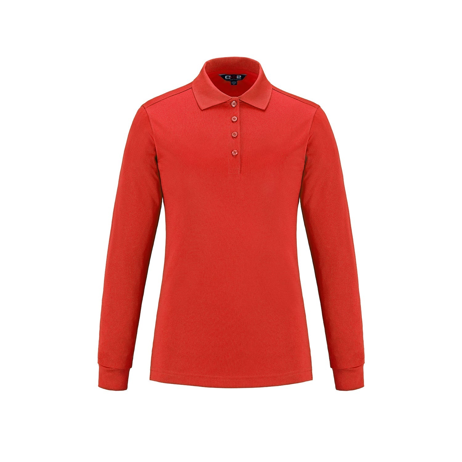 S05738 - Birdie - Ladies Long Sleeve Pique Mesh Polo - Red / XS - Polos