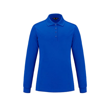 S05738 - Birdie - Ladies Long Sleeve Pique Mesh Polo - Royal / XS - Polos