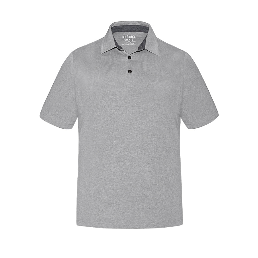 S05750 - Fairway - Men’s Cotton/Poly Jersey Polo - Melange Grey / S / Polos