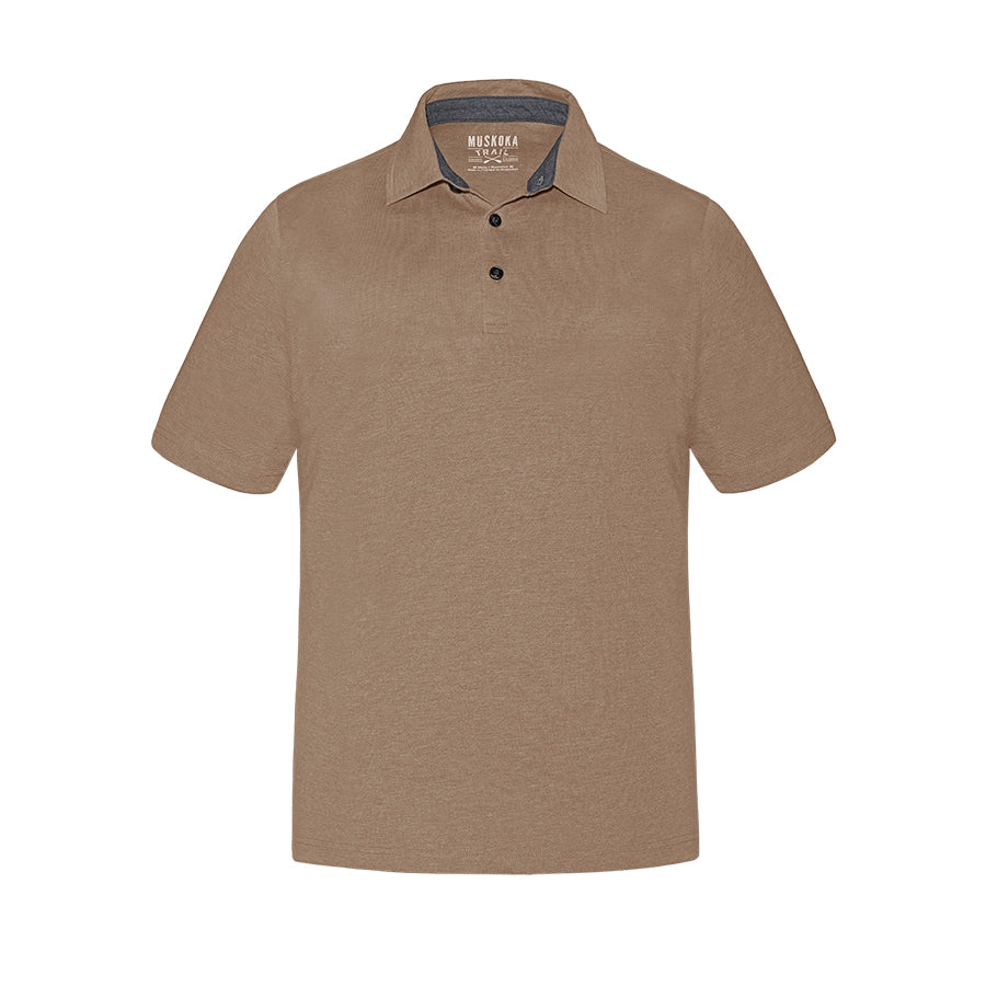 S05750 - Fairway - Men’s Cotton/Poly Jersey Polo - Melange Taupe / S / Polos