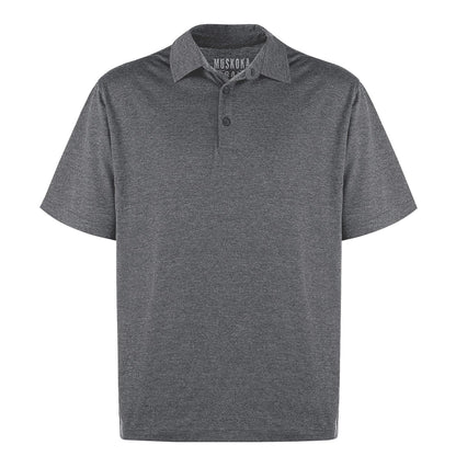 S05750 - Fairway - Men’s Cotton/Poly Jersey Polo - Melange Charcoal / S / Polos