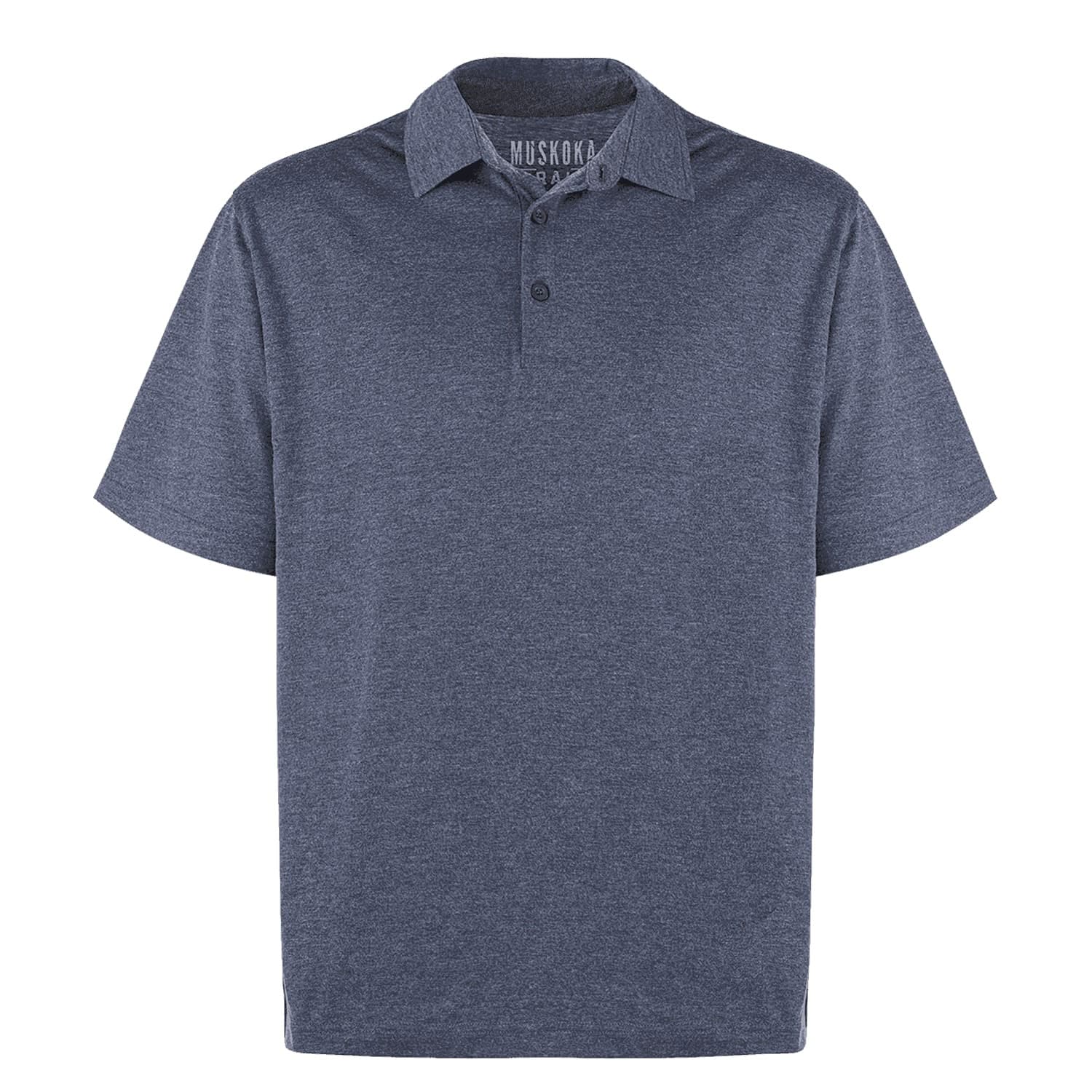 S05750 - Fairway - Men’s Cotton/Poly Jersey Polo - Melange Navy / S / Polos