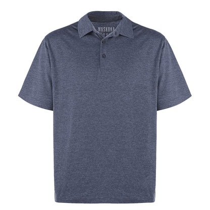 S05750 - Fairway - Men’s Cotton/Poly Jersey Polo - Melange Navy / S / Polos