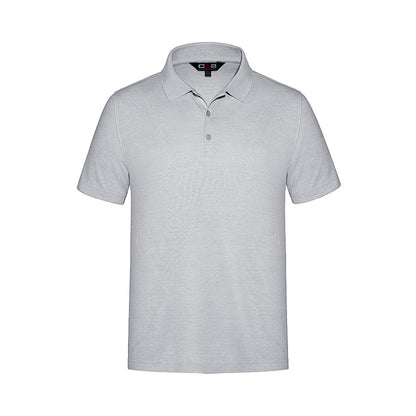 S05785 - Elite - Men’s Cotton/Poly/Spandex Pique Polo - Athletic Grey Heather / S - Polos