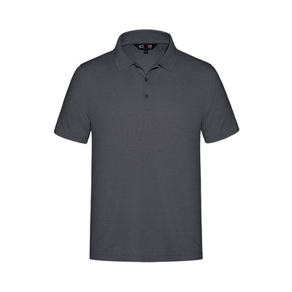 S05785 - Elite - Men’s Cotton/Poly/Spandex Pique Polo - Charcoal Heather / S - Polos