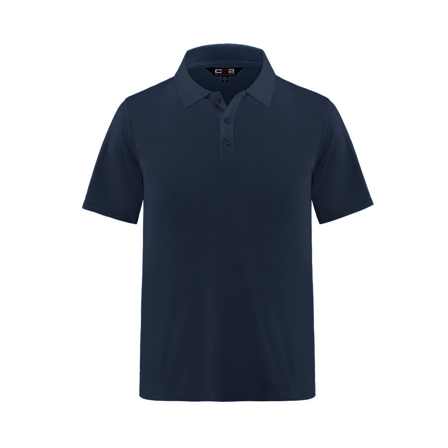 S05785 - Elite - Men’s Cotton/Poly/Spandex Pique Polo - Navy / S - Polos