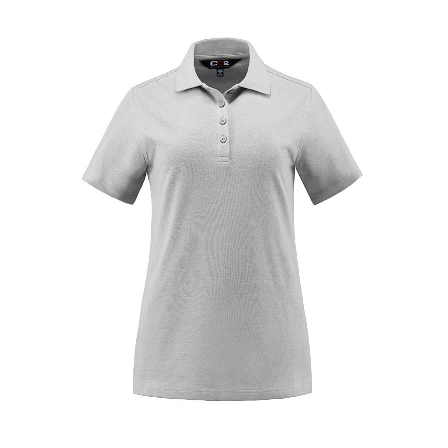 S05786 - Elite - Ladies Cotton/Poly/Spandex Polo - Athletic Grey Heather / XS - Polos