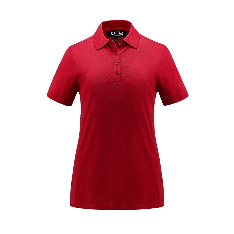 S05786 - Elite - Ladies Cotton/Poly/Spandex Polo - Red / XS - Polos