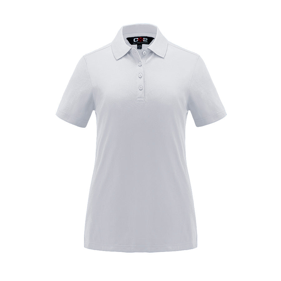 S05786 - Elite - Ladies Cotton/Poly/Spandex Polo - White / XS - Polos
