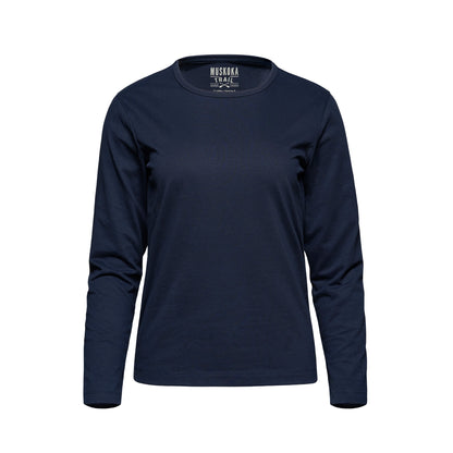 S05896 - Riverside - Ladies Cotton-Poly Long Sleeve Crewneck T-Shirt