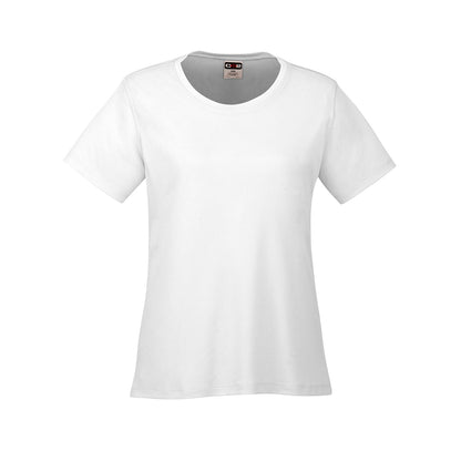 S05936 - Coast - Ladies Crew Neck Polyester Tee - White / XS / Performance T-Shirt