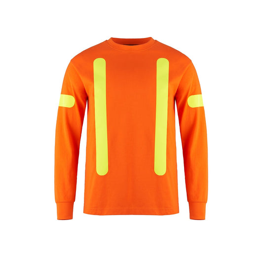 S05975 - Citadel - Adult Cotton Long Sleeve Safety T-Shirt - Orange / XS / Hi-Vis