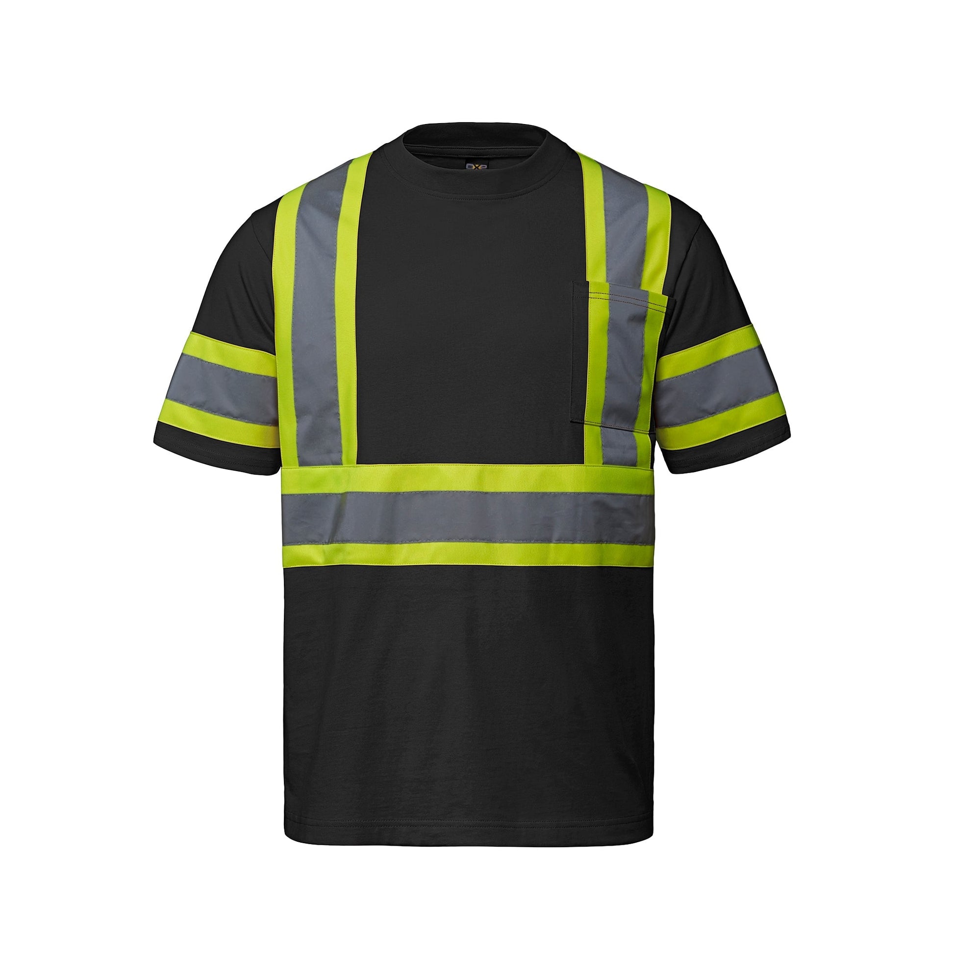 S05990 - Optimum - Cotton Hi-Vis T-Shirt - Black / XS