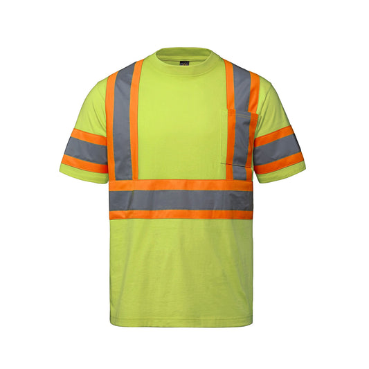S05990 - Optimum - Cotton Hi-Vis T-Shirt - Yellow / XS
