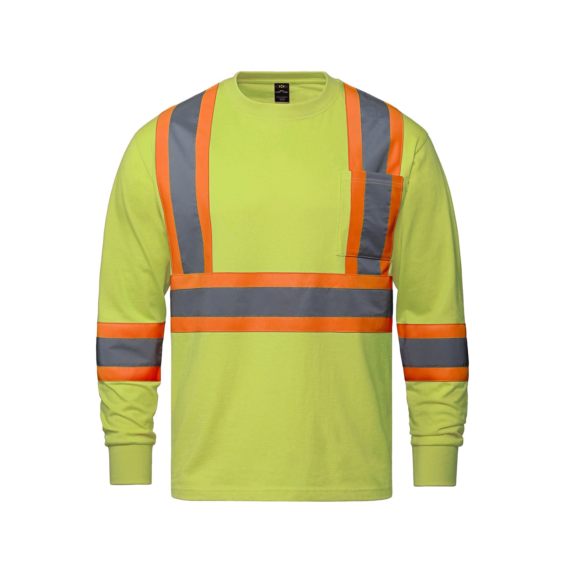 S05995 - Paramount - Cotton Long Sleeve Hi-Vis T-Shirt - Yellow / XS