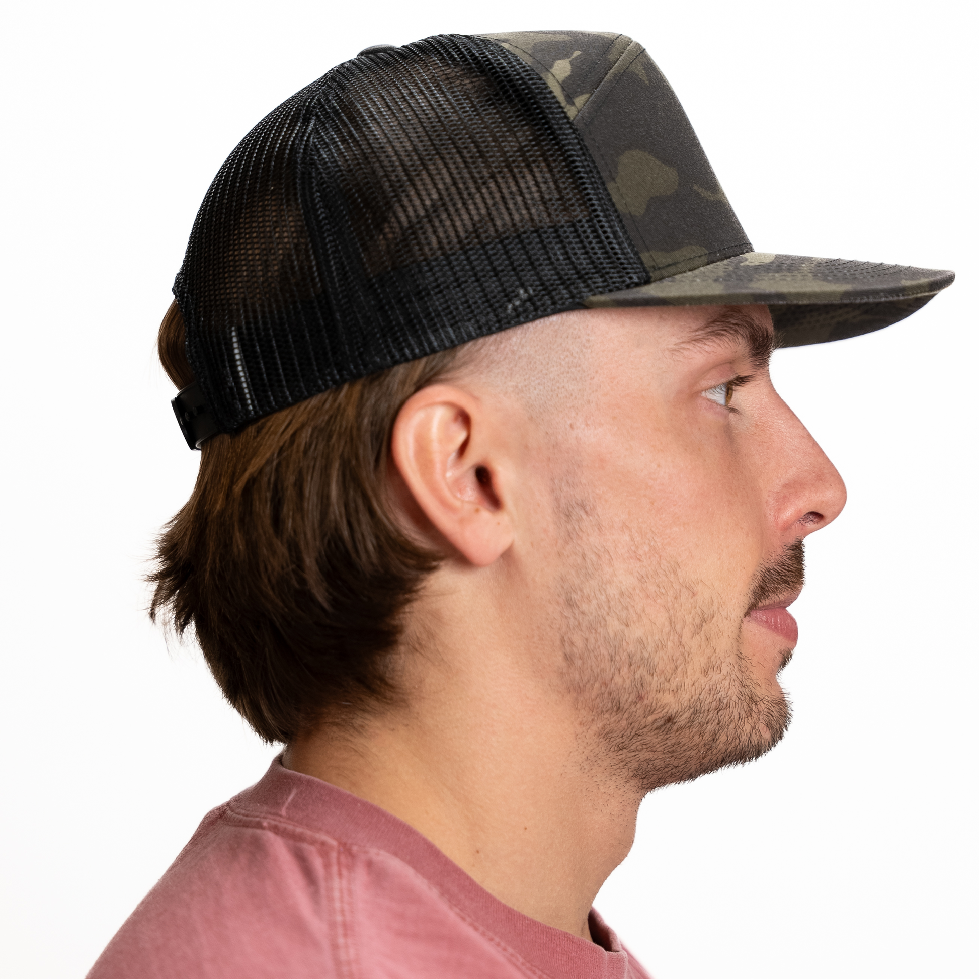 GNV-7005M - 7 Panels Mesh Flat Bill Cap - CAPS