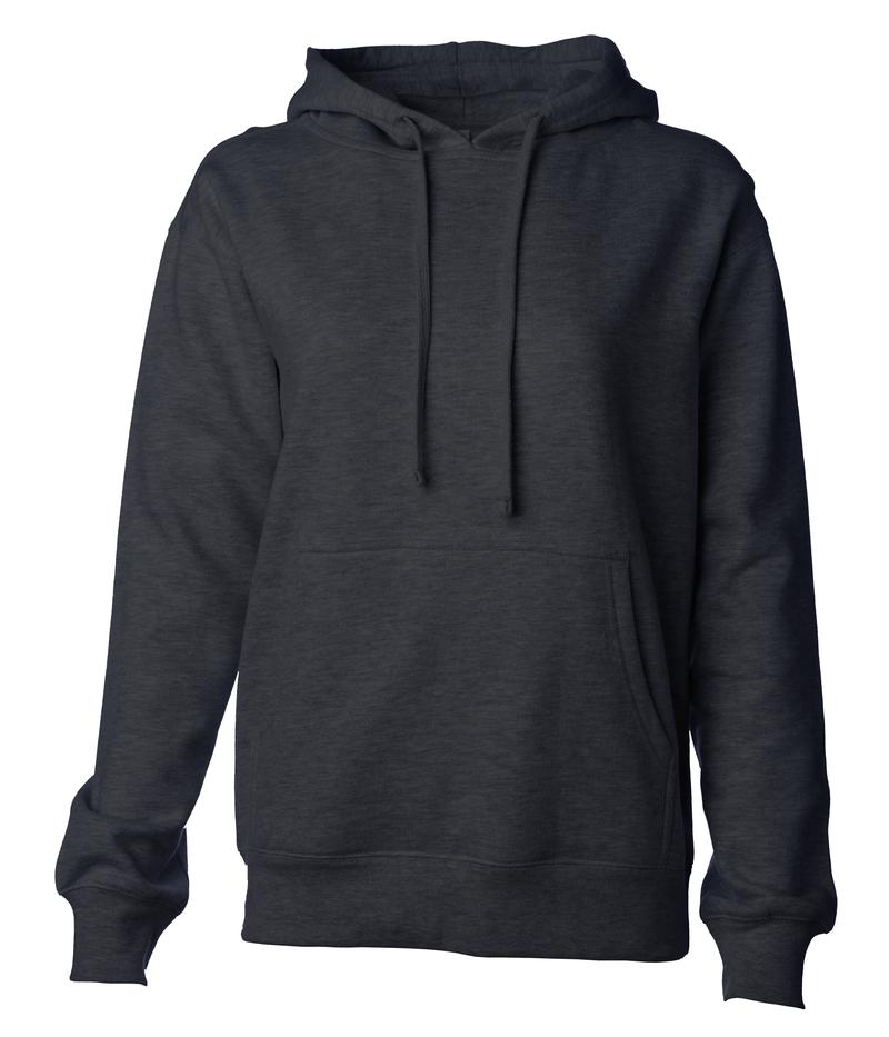SS008 - Women’s Midweight Hooded Pullover Sweatshirt - Charcoal Heather / XS - HOODIES