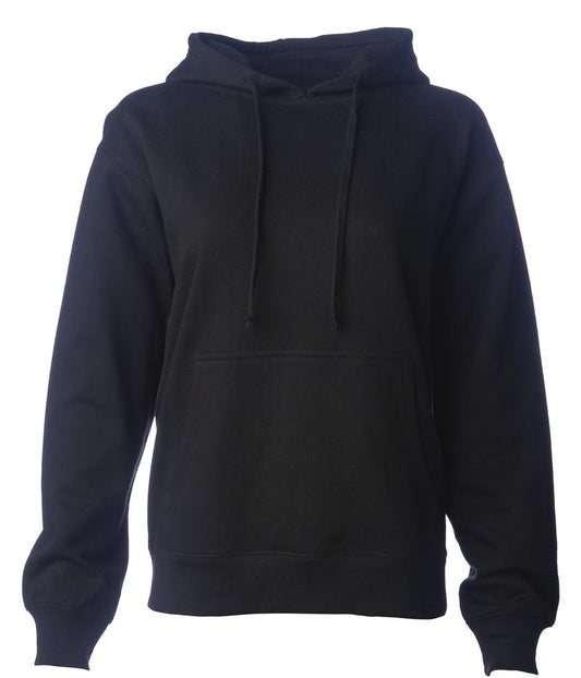 SS008 - Women’s Midweight Hooded Pullover Sweatshirt - Black / XS - HOODIES