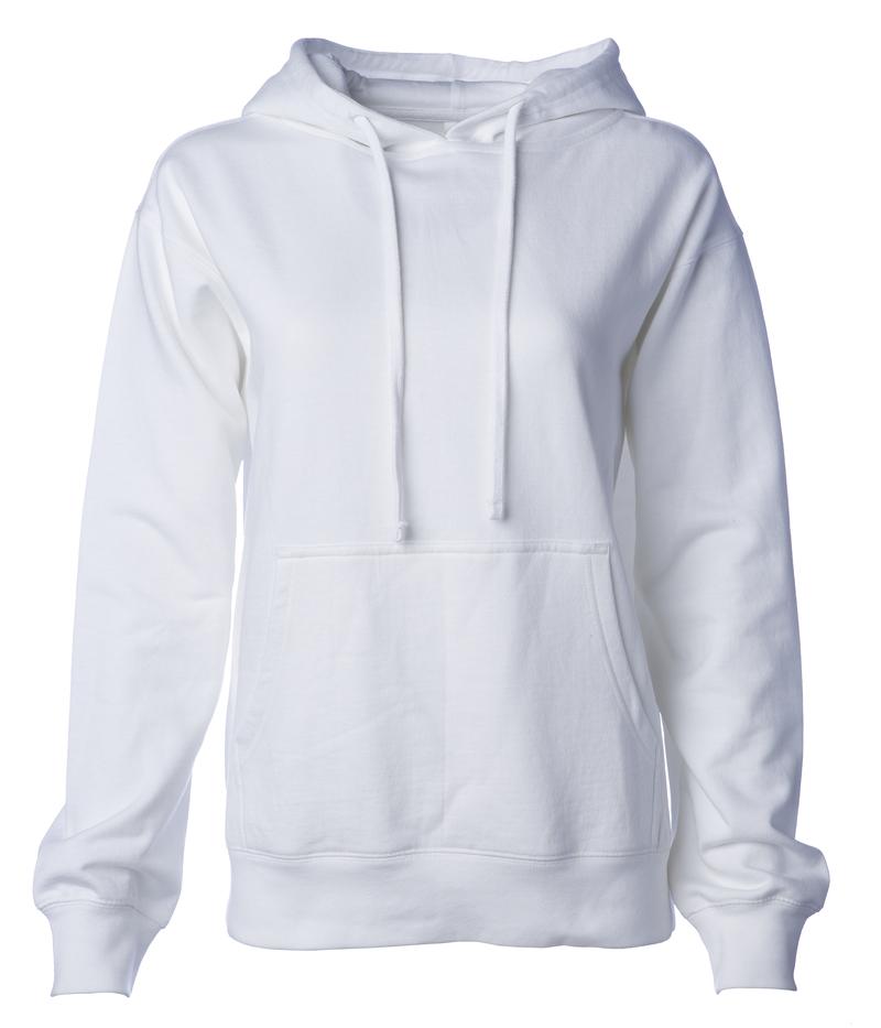 SS008 - Women’s Midweight Hooded Pullover Sweatshirt - White / XS - HOODIES