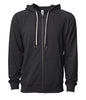SS1000Z - Unisex Lightweight Loopback Terry Ziphood - Black / XS - ZIPS