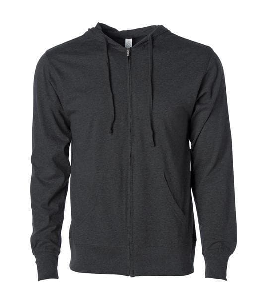 SS150JZ - Lightweight Jersey Zip Hood - Black / XS - ZIPS